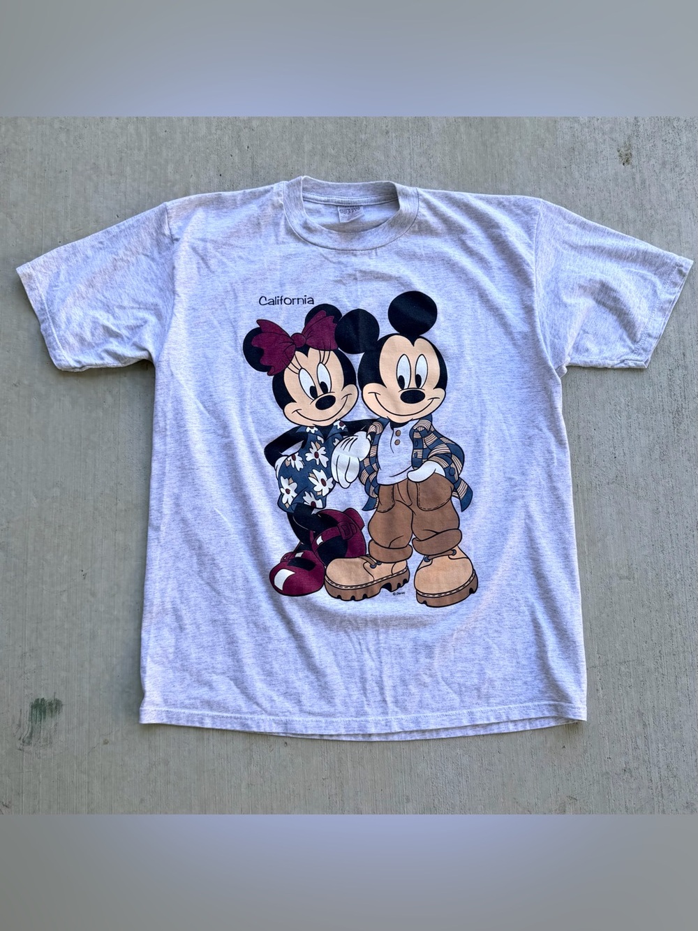 Vintage Disney Tee Mickey Mouse Minnie 90s Size Large Made In USA